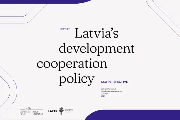 Report on Latvia's development cooperation policy from CSO's perspective released