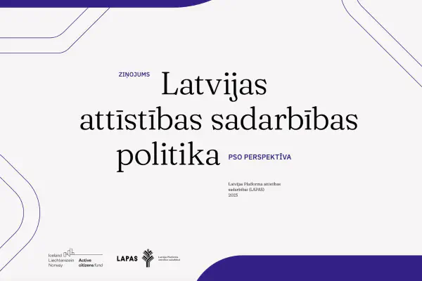 Ziņojums par Latvijas attīstības sadarbības politiku (2023)